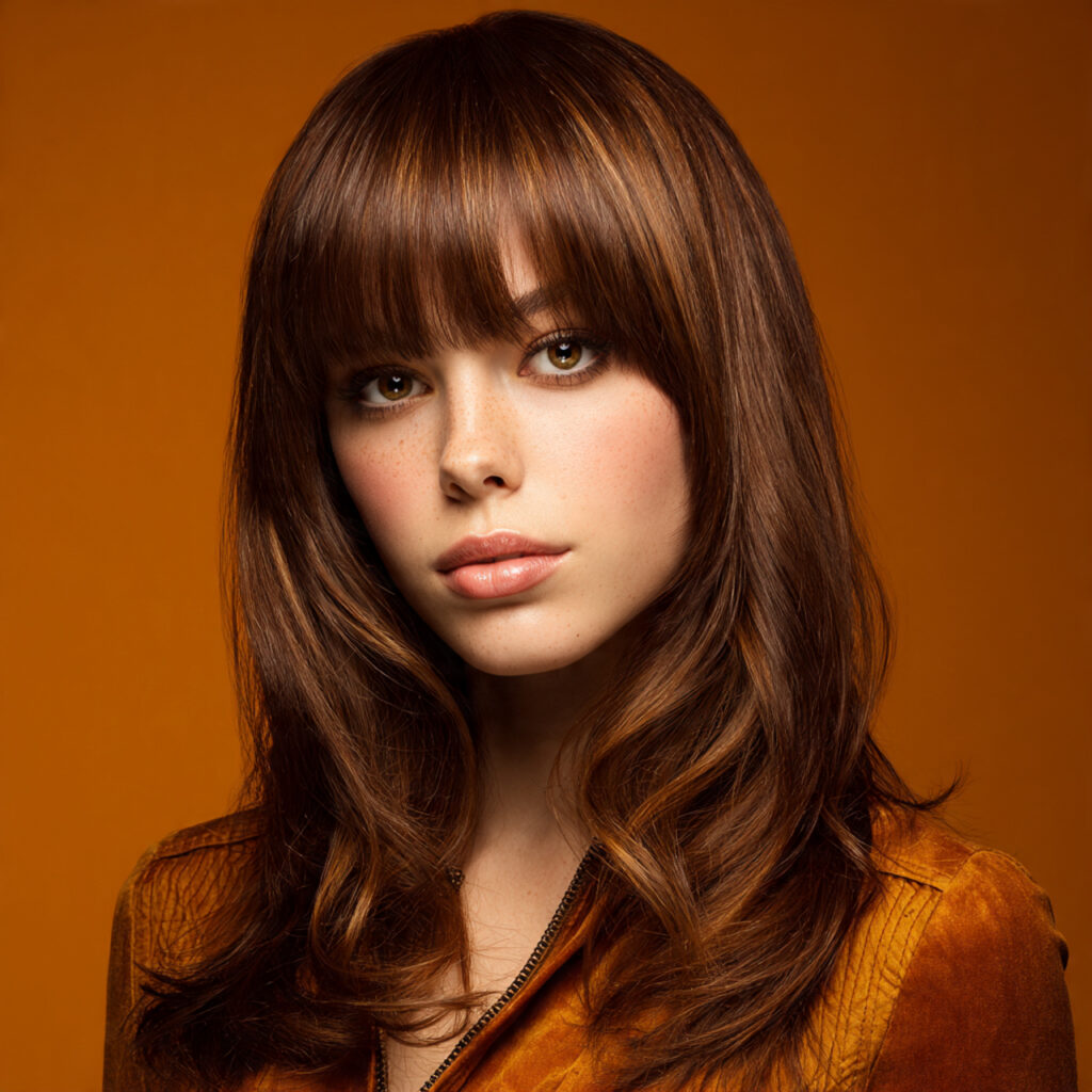 Modern Caramel Blend on Brown Hair Idea