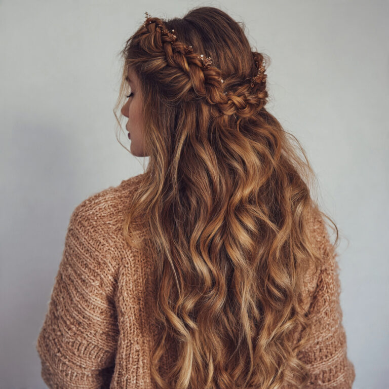 Cozy winter hair looks