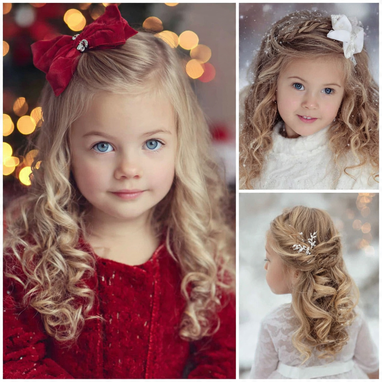 cute Christmas hairstyles for kids