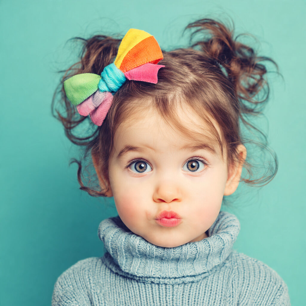 Bow-Adorned Hairstyle Idea