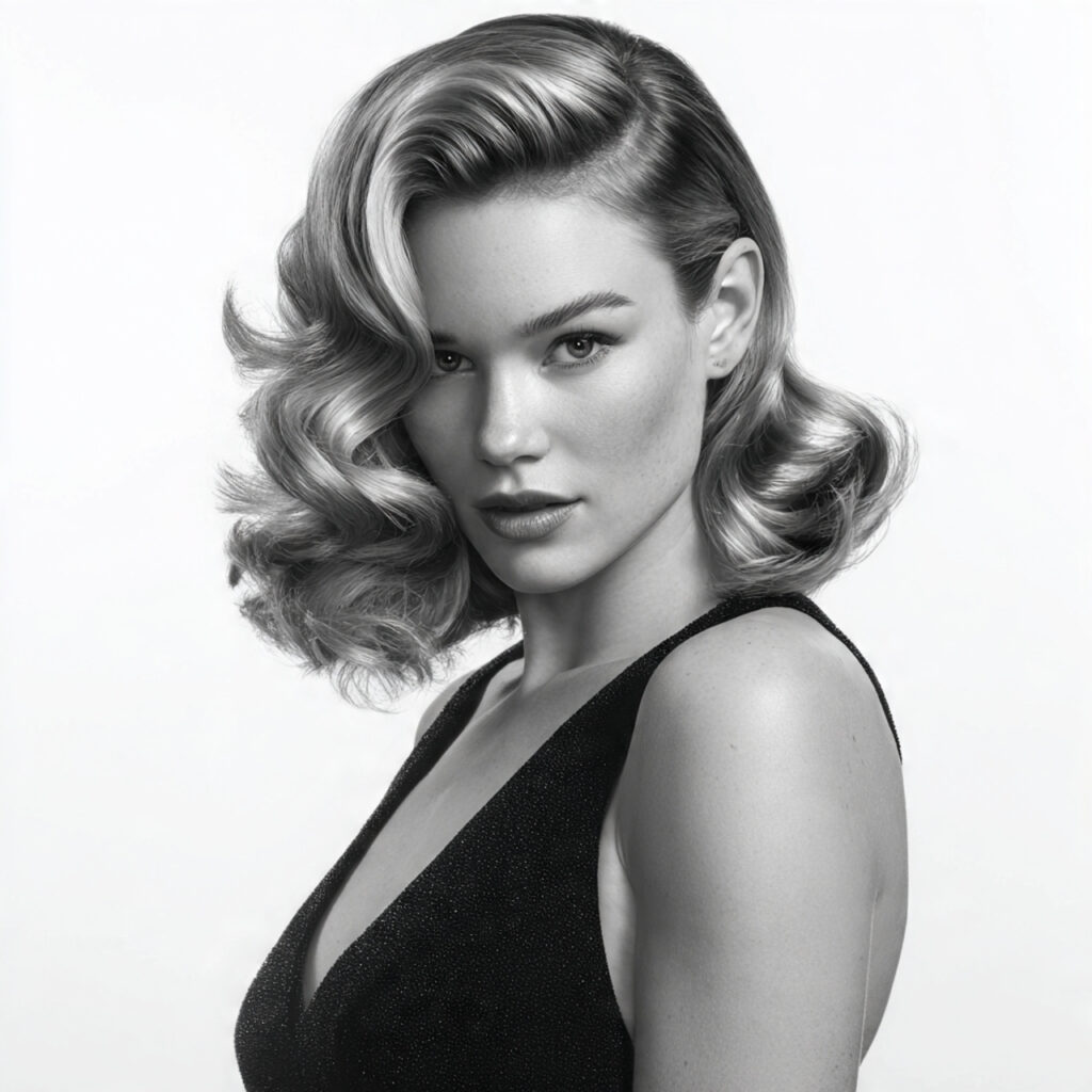 Deep Part Wavy Holiday Hairstyle Ideas