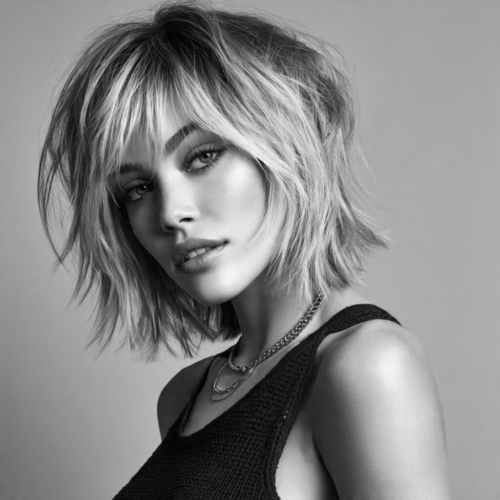 Choppy Layered Medium Haircut Ideas