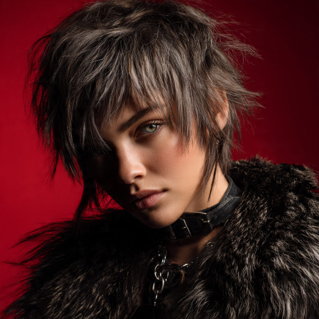 Bold choppy wolf cut idea