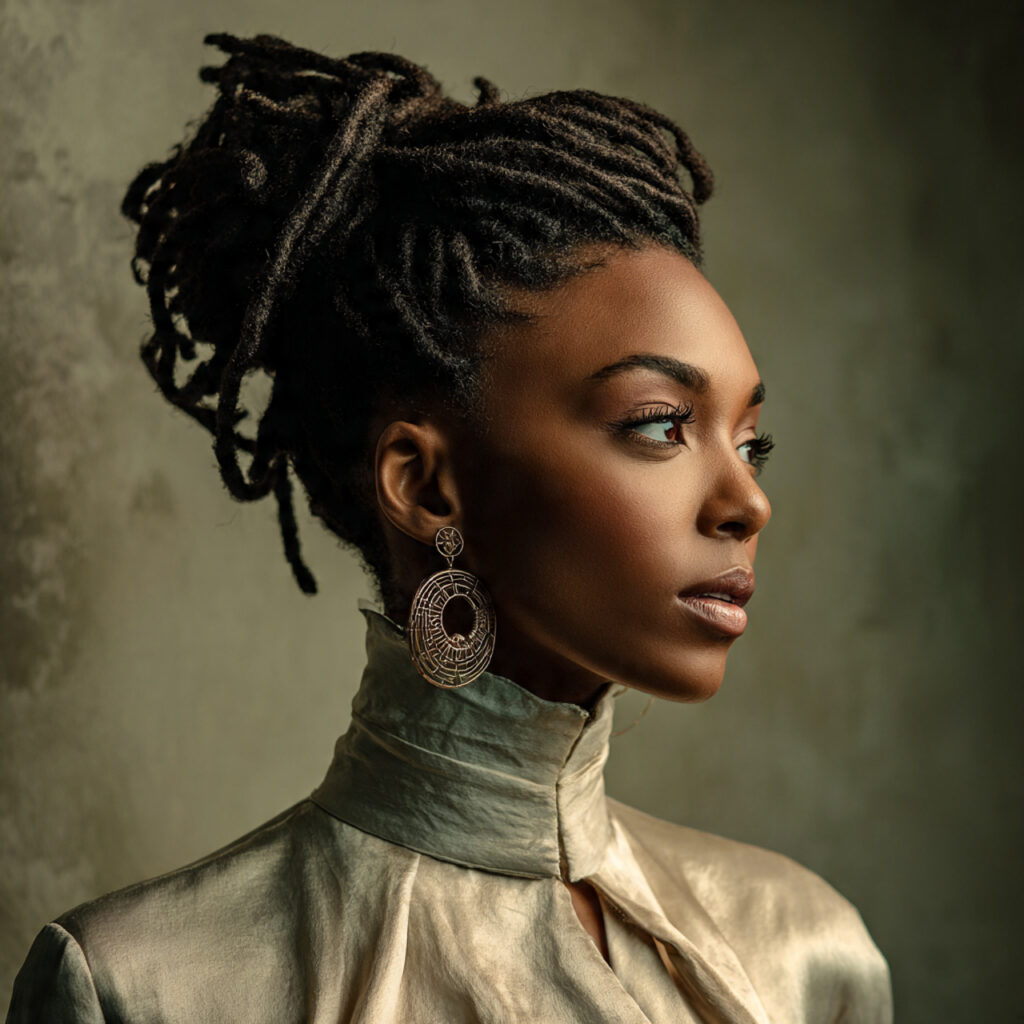 Faux Locs Updo Hairstyle Ideas