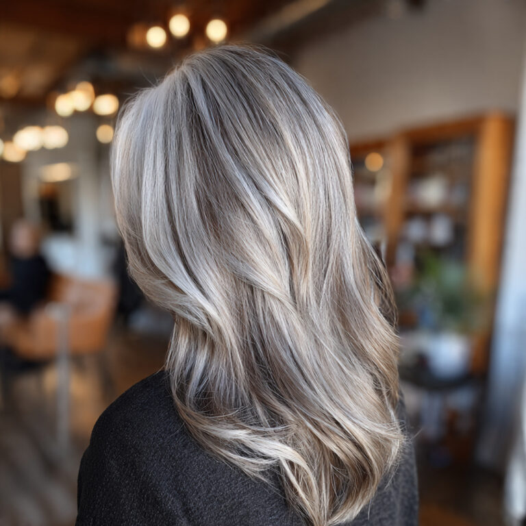25 Best Gray Hair with Low Lights Ideas for a Stylish Silver Look 2 Gray Hair with Low Lights