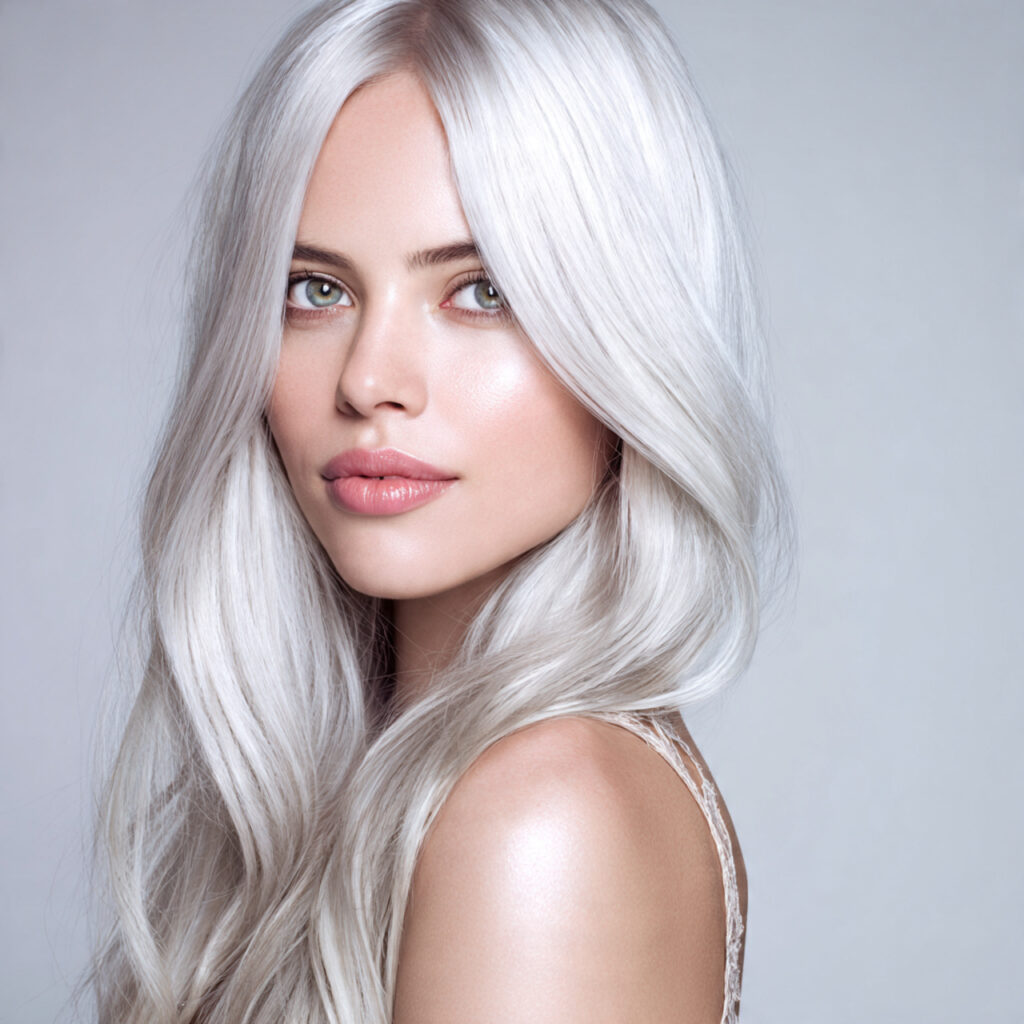 Ash Brown Gray Blending Hair Color Idea