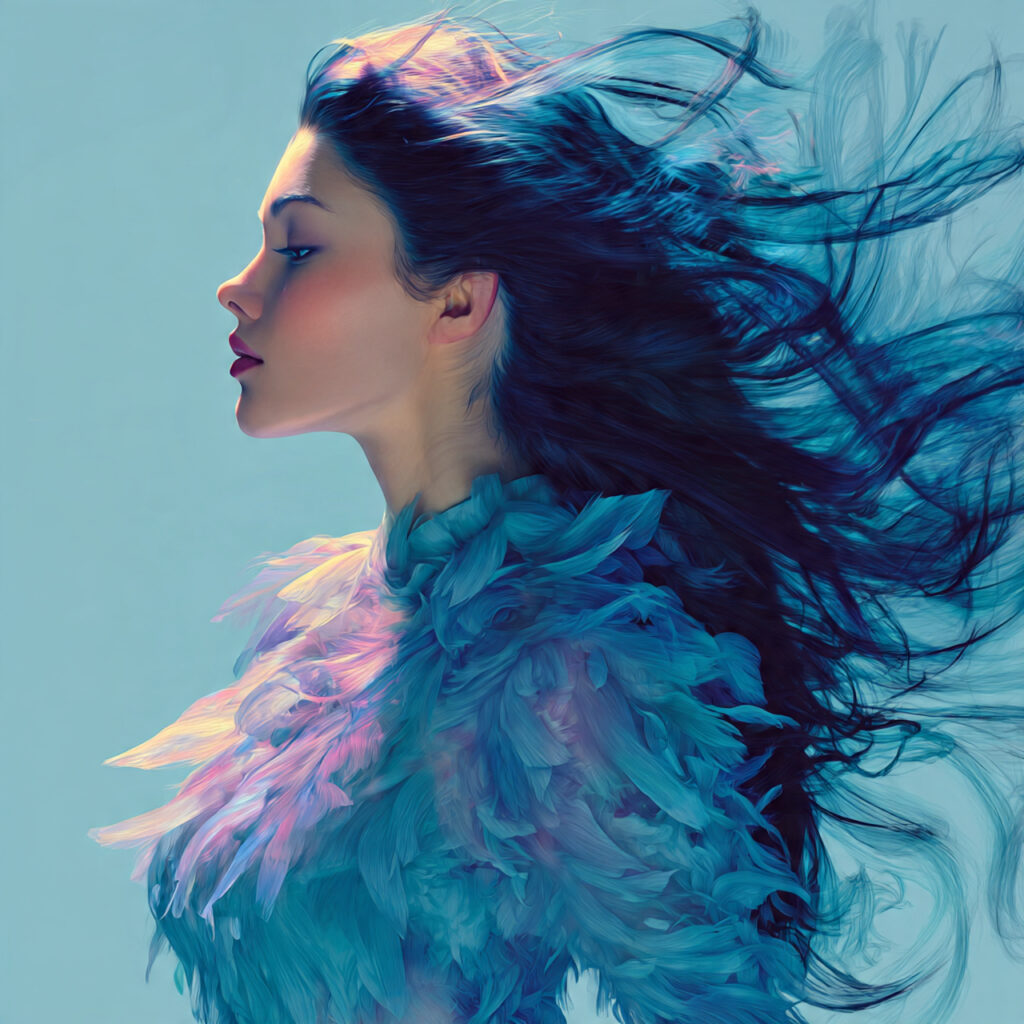 Long-flowing wolf cut idea