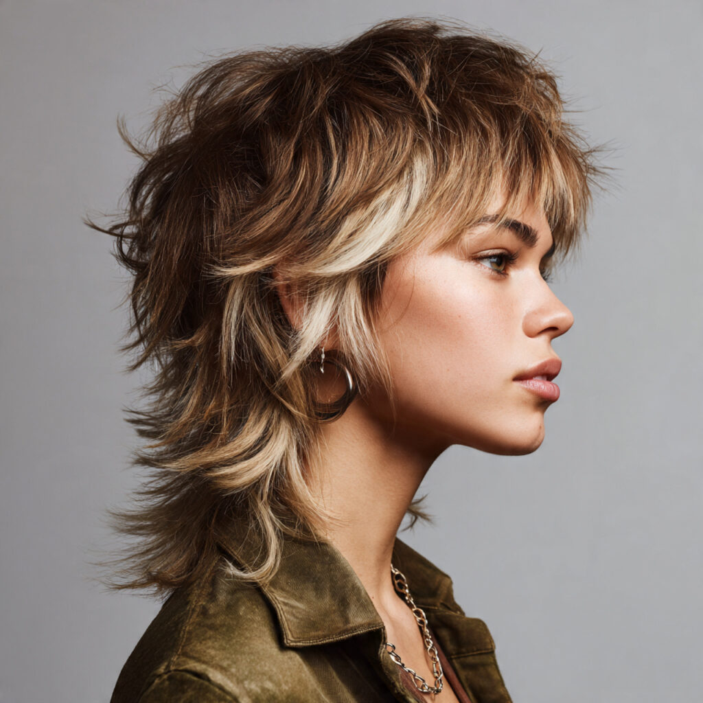 37 Creative Shaggy Mullet Hairstyle Women Ideas for Every Style 8 Modern Shaggy Mullet with Clean Edges Ideas