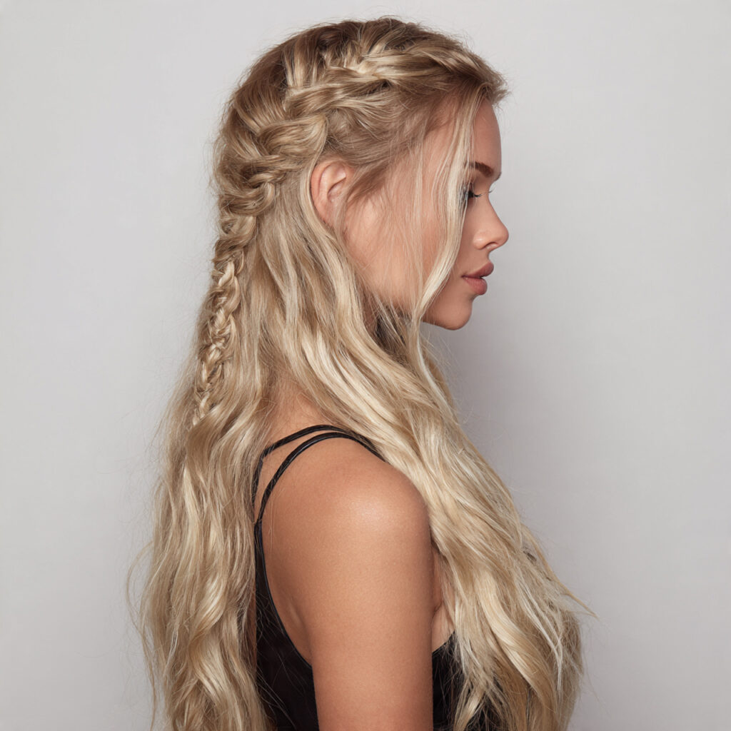 Boho Braids Highlighting Hair Length and Texture