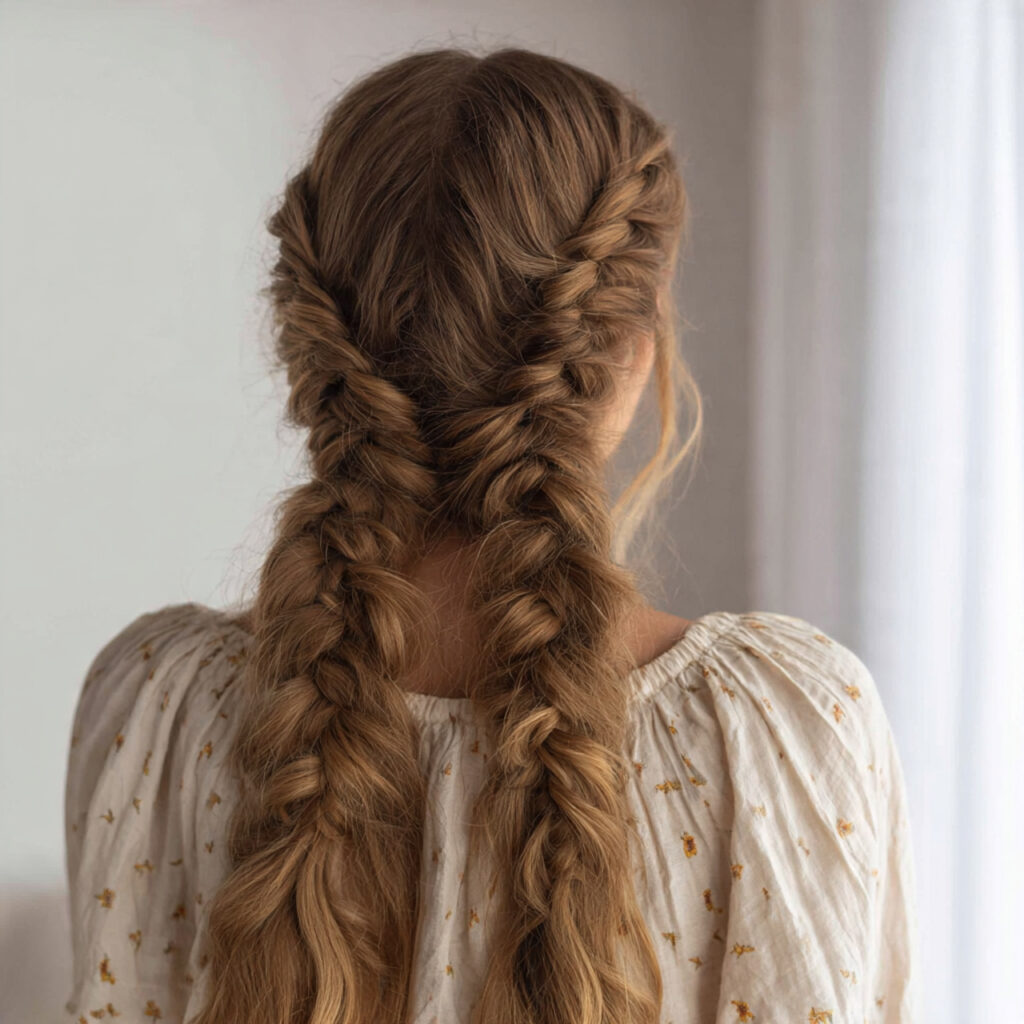 Relaxed Boho Braids with Soft Layers