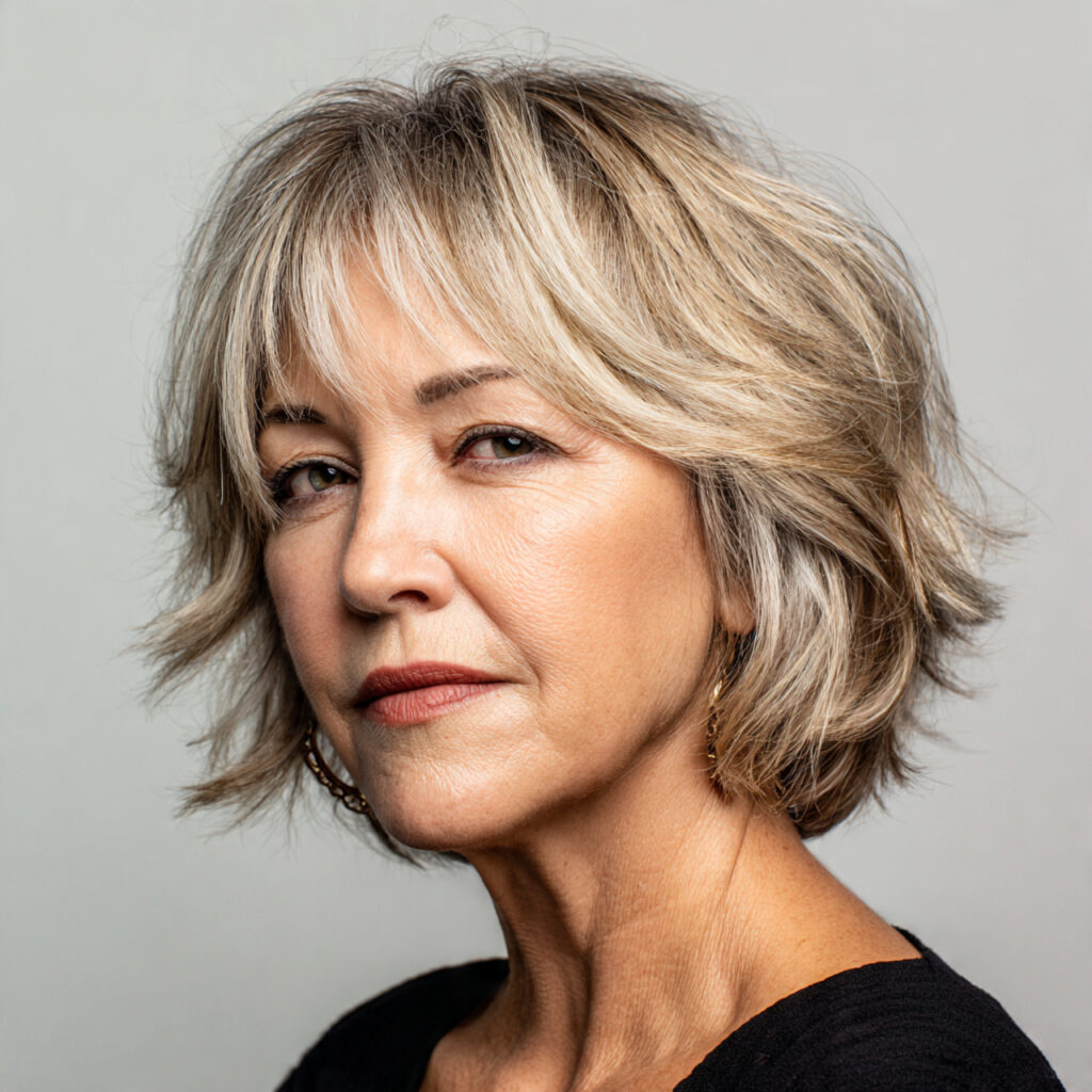 Soft Layered Bob Ideas for Women Over 50