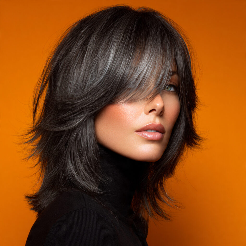 Graphite Gray Dimension Blending Hair Color Idea