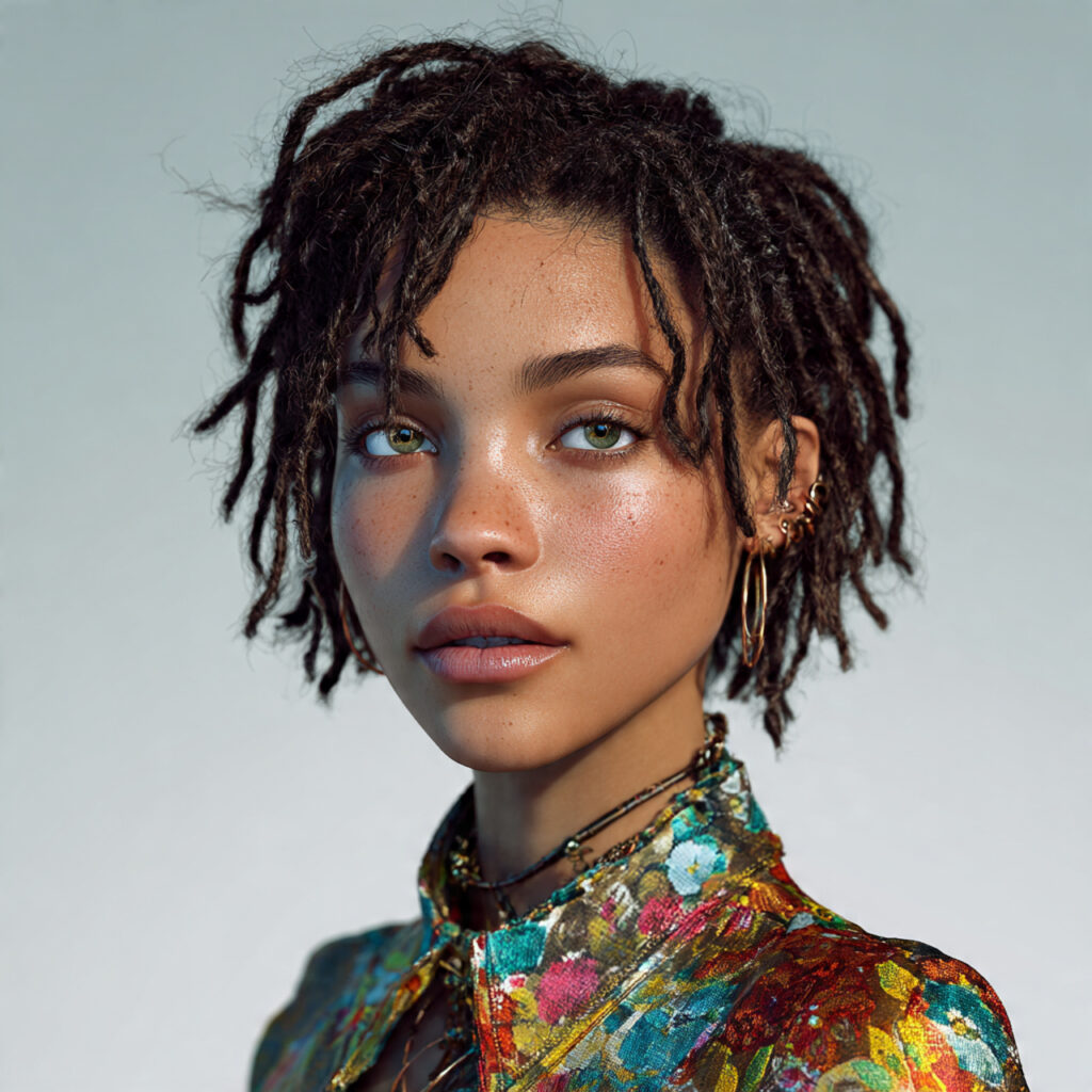 Short Faux Locs Hairstyle Ideas