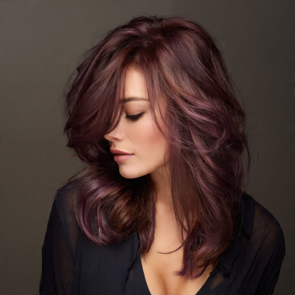 34 Romantic Valentine's Hair Color 2026 Ideas That Define Modern Romance 34 Soft Love-Inspired Plum Hair Color Ideas