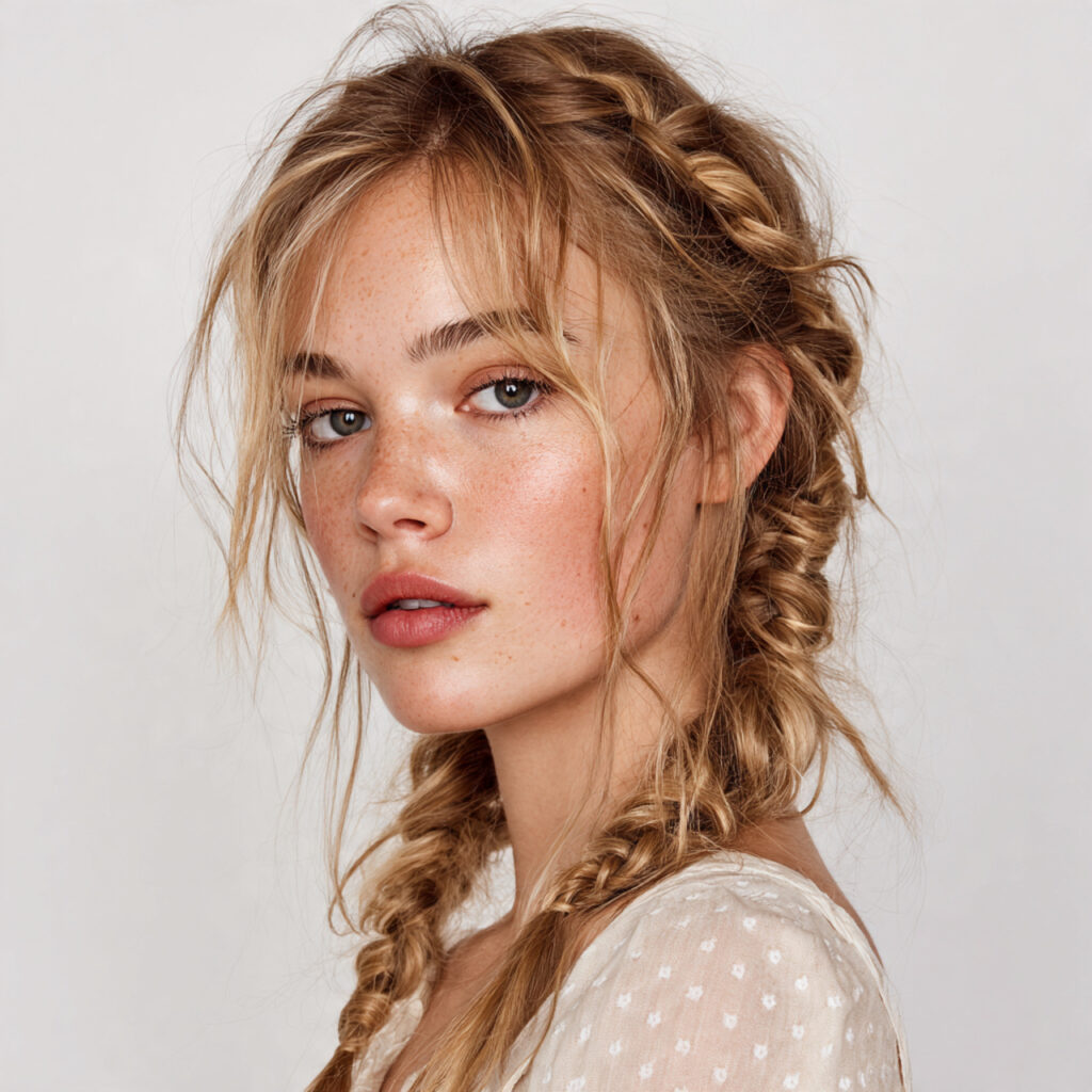 Softly Tousled Boho Braids