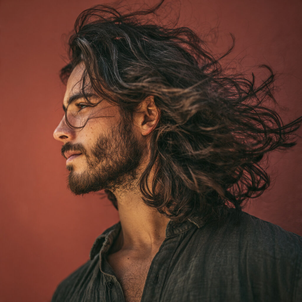 Flowing Shoulder-Length Hair Idea