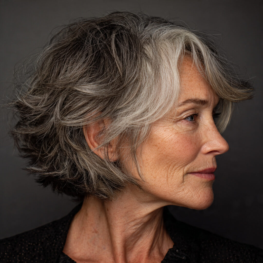 Shag-Inspired Bob Ideas for Older Women with Thin Hair