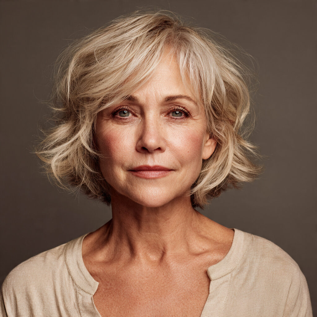 Soft Layered Bob Ideas for Older Women with Thin Hair