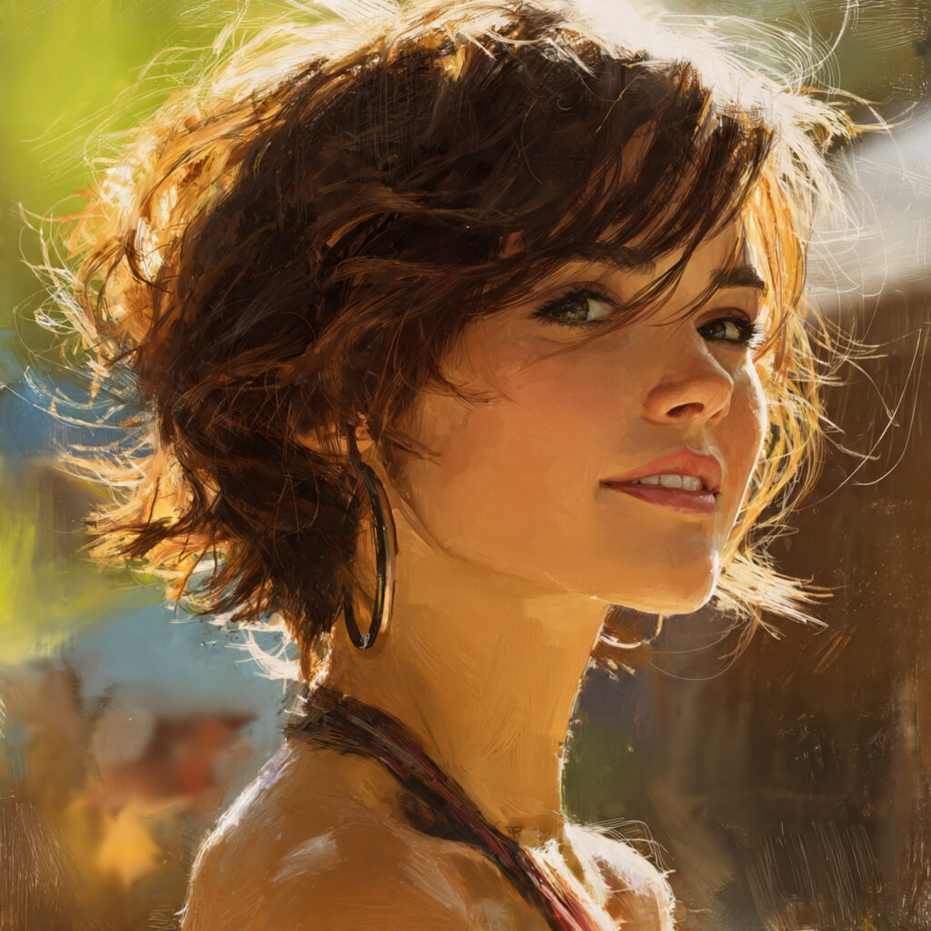 Messy Bixie Cut Look