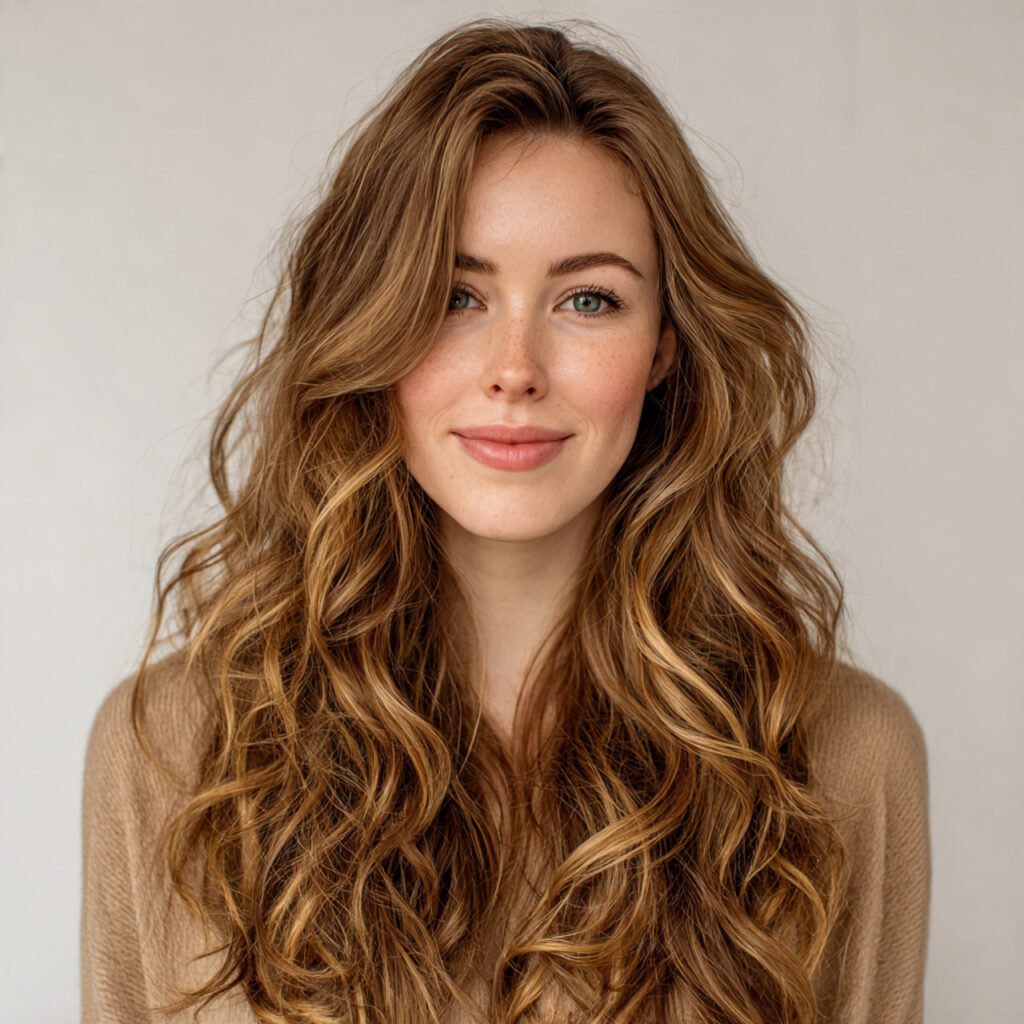 Natural Sun-Kissed Caramel Balayage on Brown Hair Idea