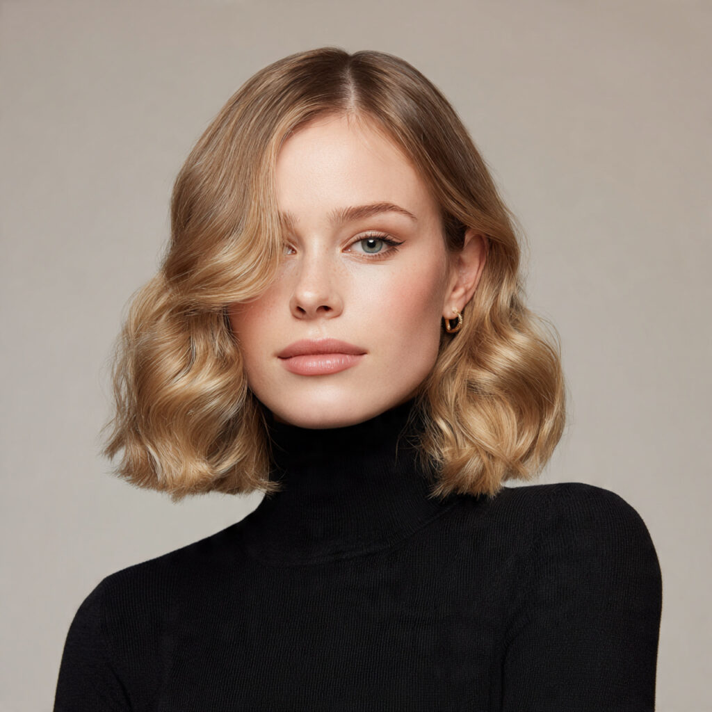 Minimalist Wavy Holiday Hairstyle Ideas