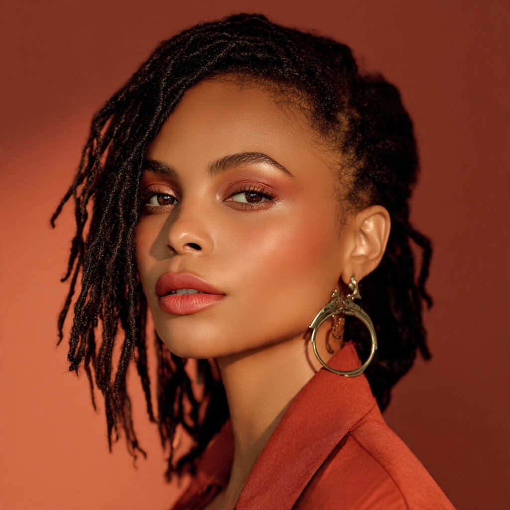 Center-Part Faux Locs Hairstyle Ideas