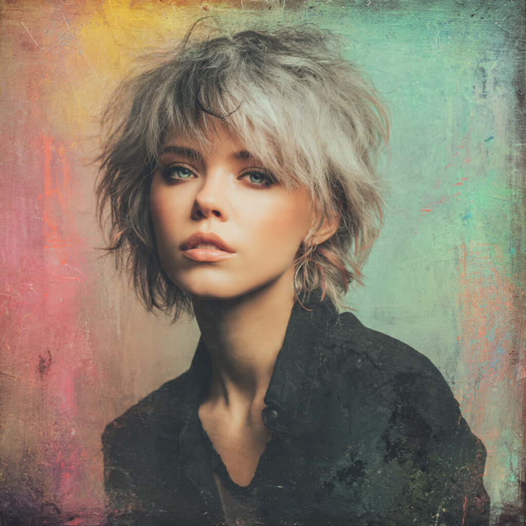 Grunge-inspired wolf cut idea