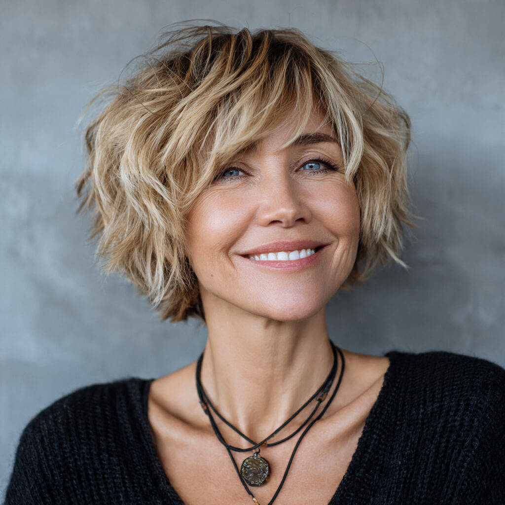 Shaggy Bob Hairstyle Ideas for Women Over 50