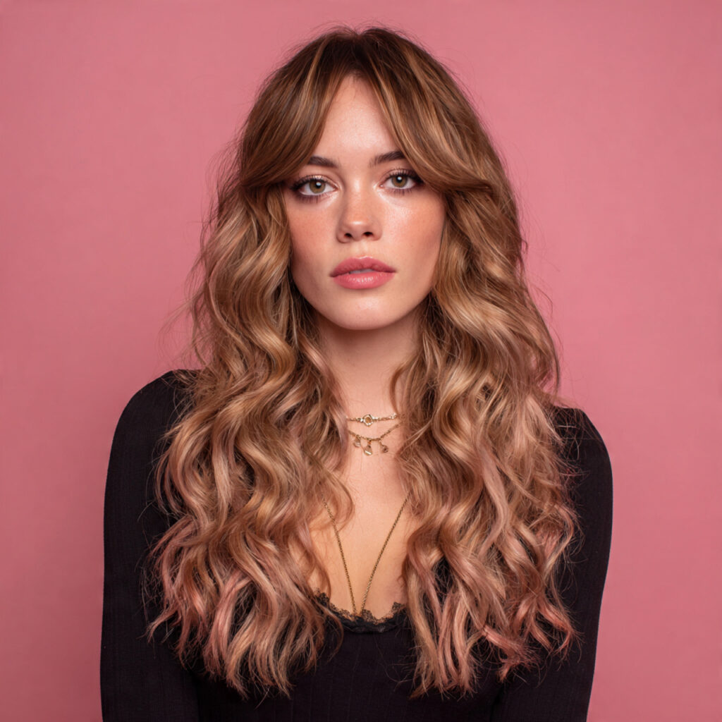 Modern Romantic Wavy Holiday Hairstyle Ideas