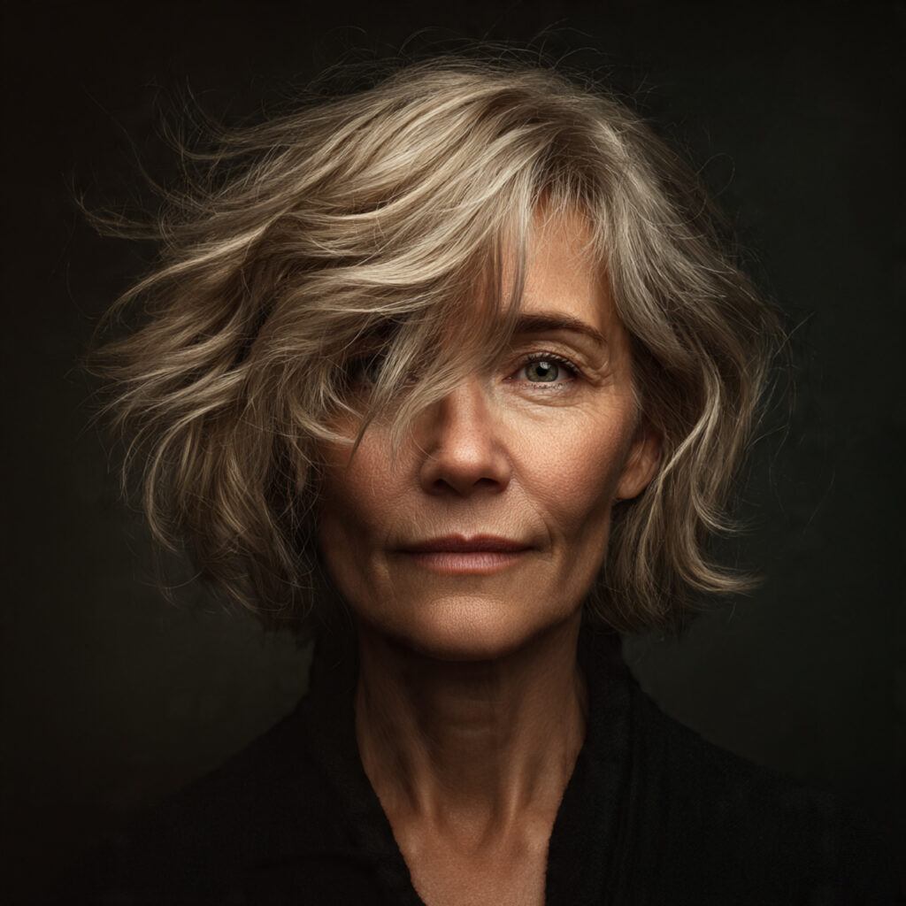 Tousled Bob Ideas for Older Women with Thin Hair