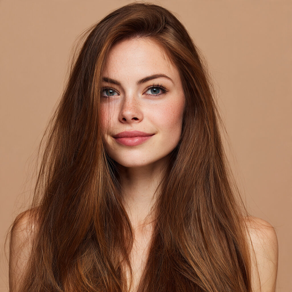 Effortless Caramel Blend on Brown Hair Idea
