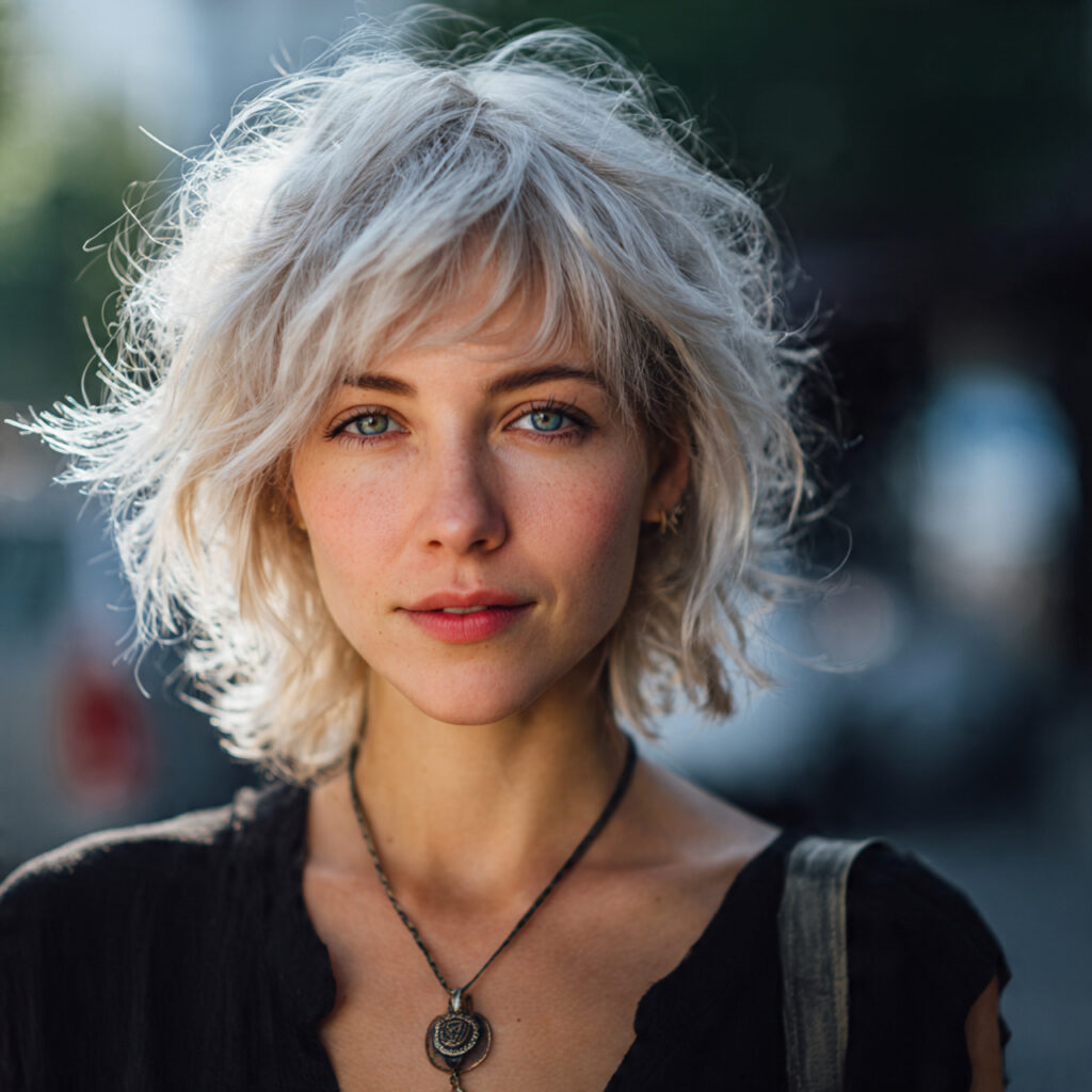 Relaxed natural wolf cut idea