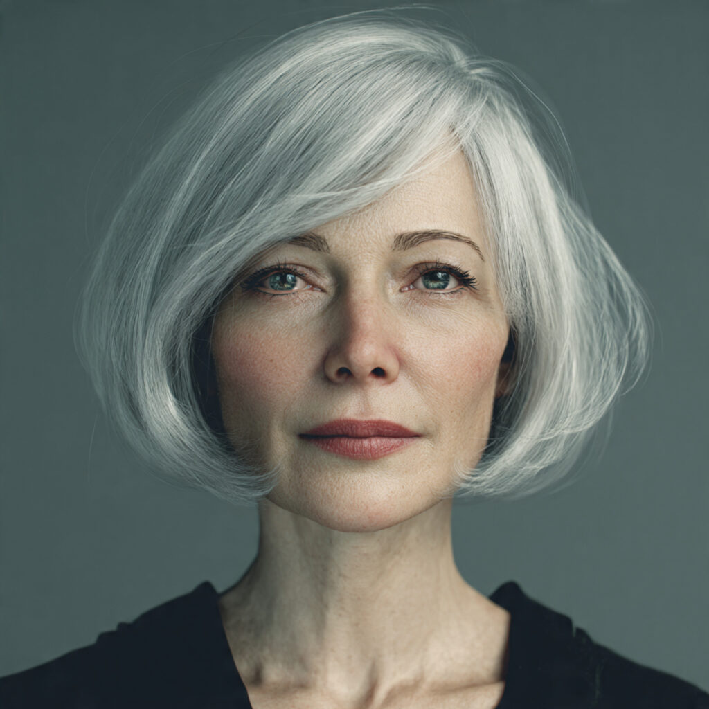 Soft Rounded Bob Ideas for Older Women