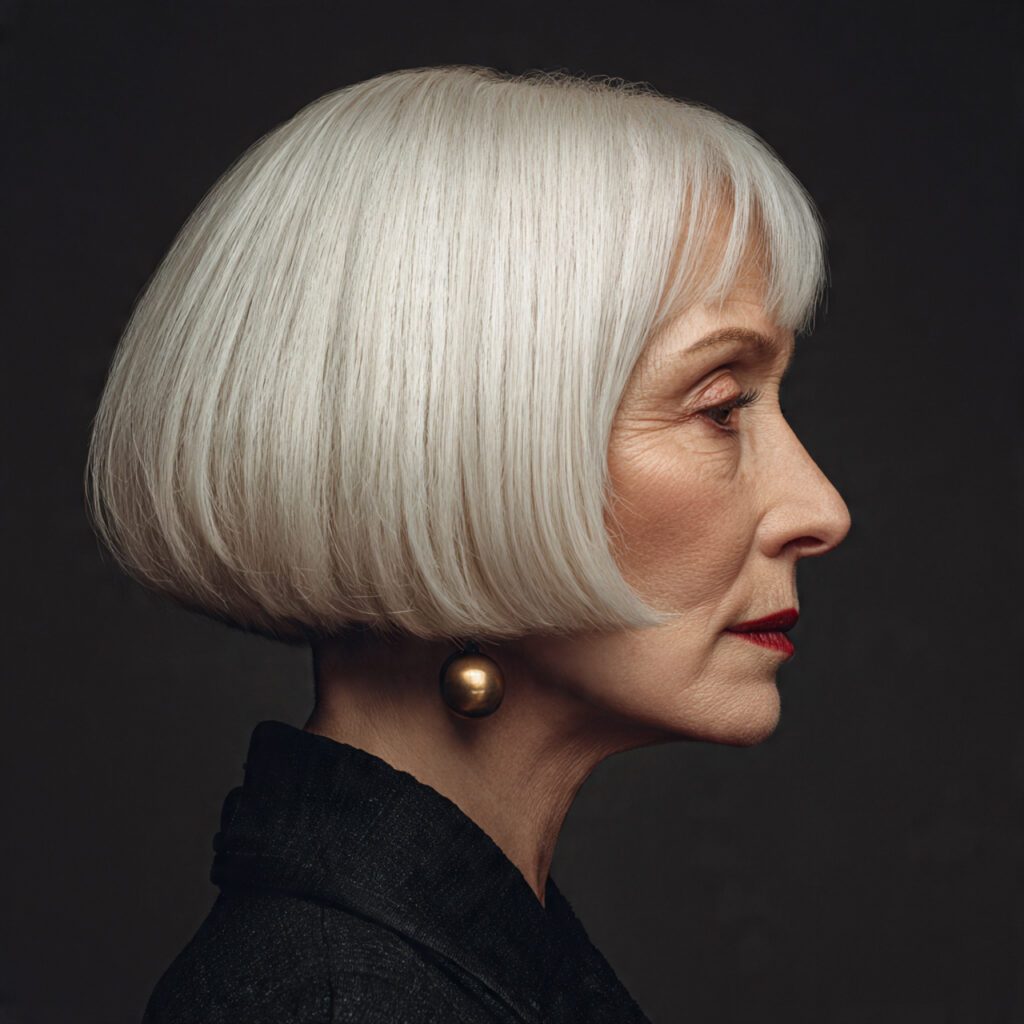 Modern Classic Bob Ideas for Older Women with Thin Hair