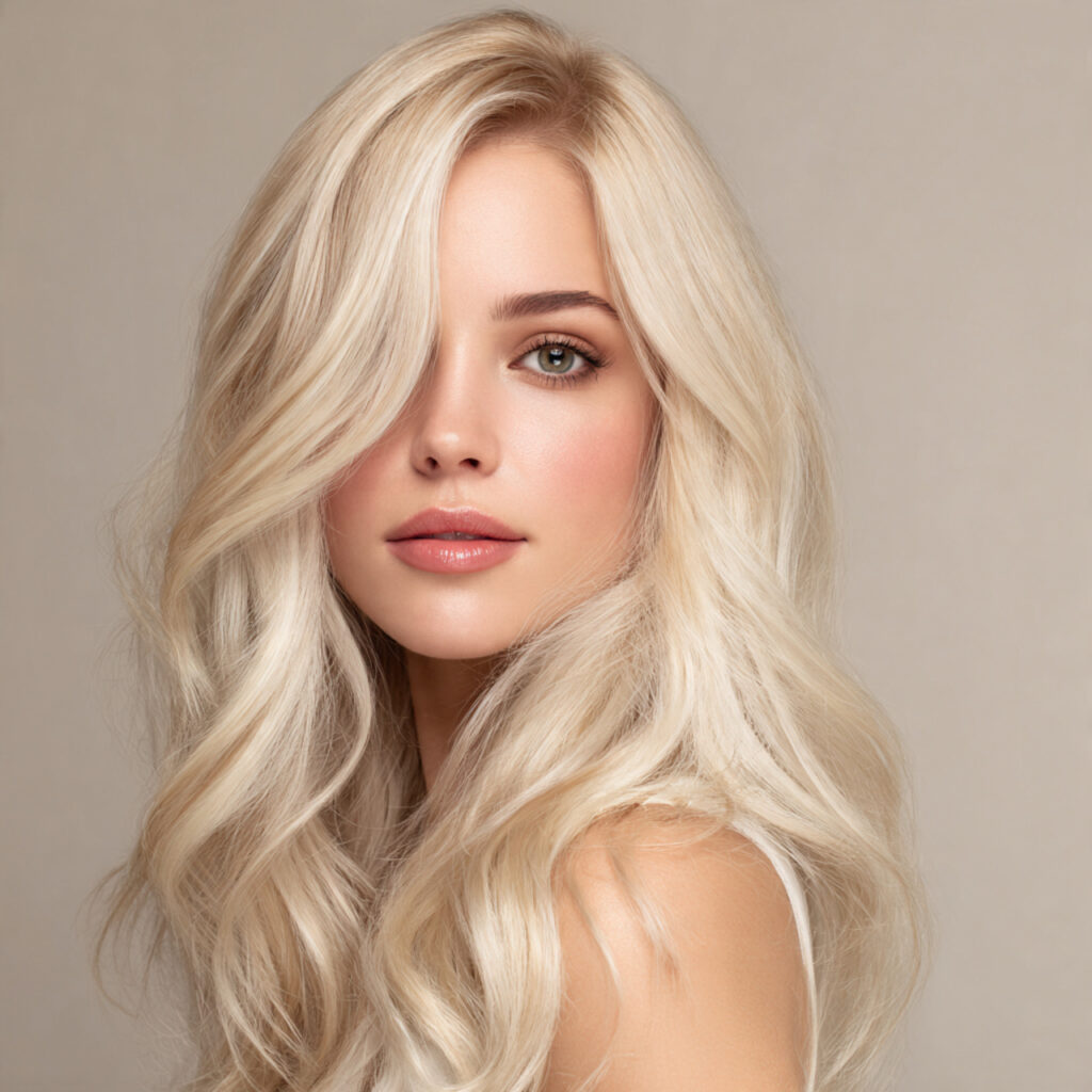 Champagne Blonde Melting Hair Color Ideas