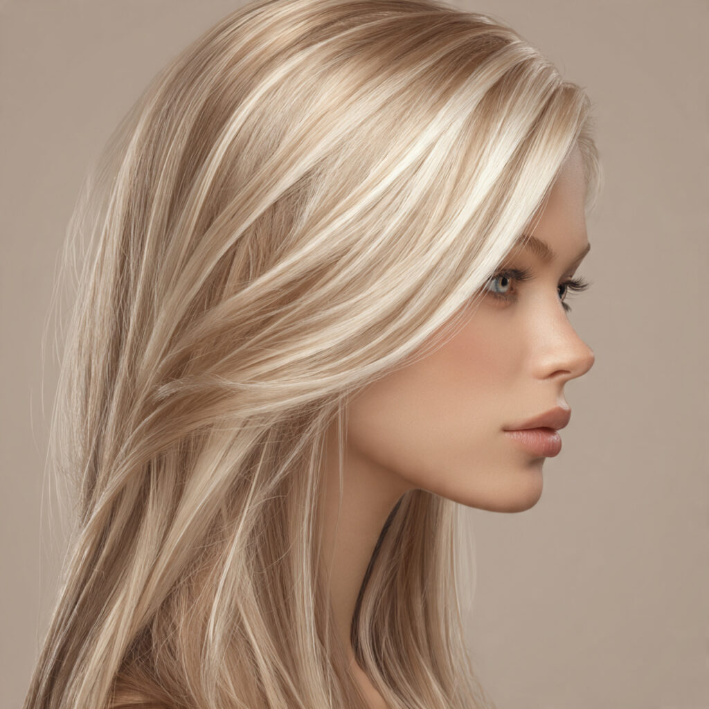 Blended Blonde Tones on Brown Hair