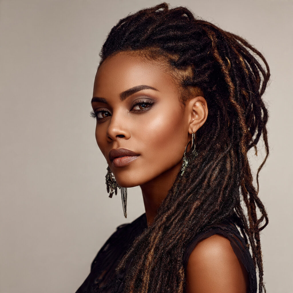 Layered Faux Locs Hairstyle Ideas