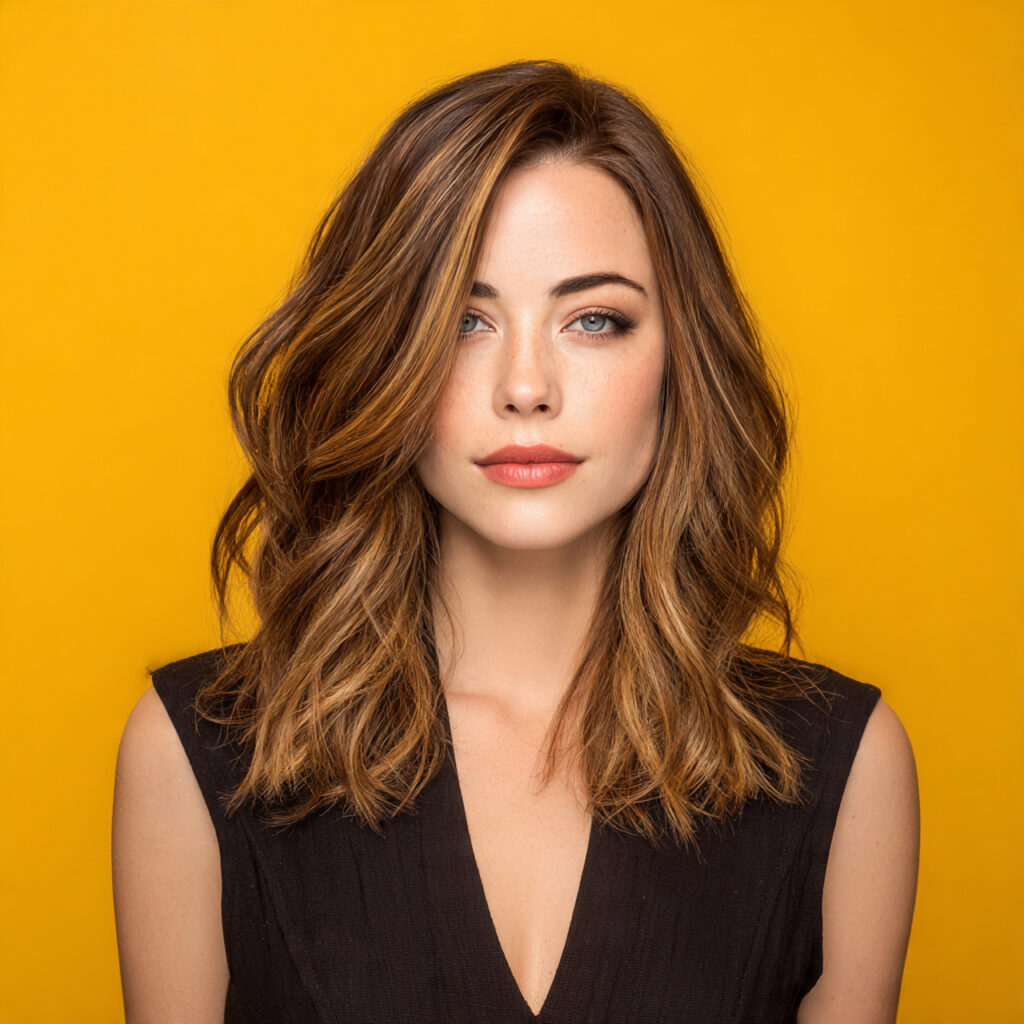Honey Balayage for Medium-Length Hair Ideas