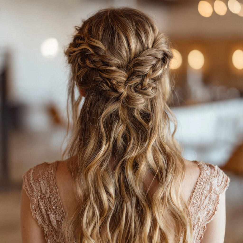 Flowing Boho Braids with Light Separation