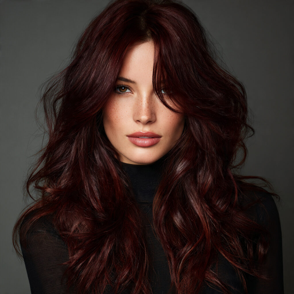 Deep Mahogany Hair Color Ideas