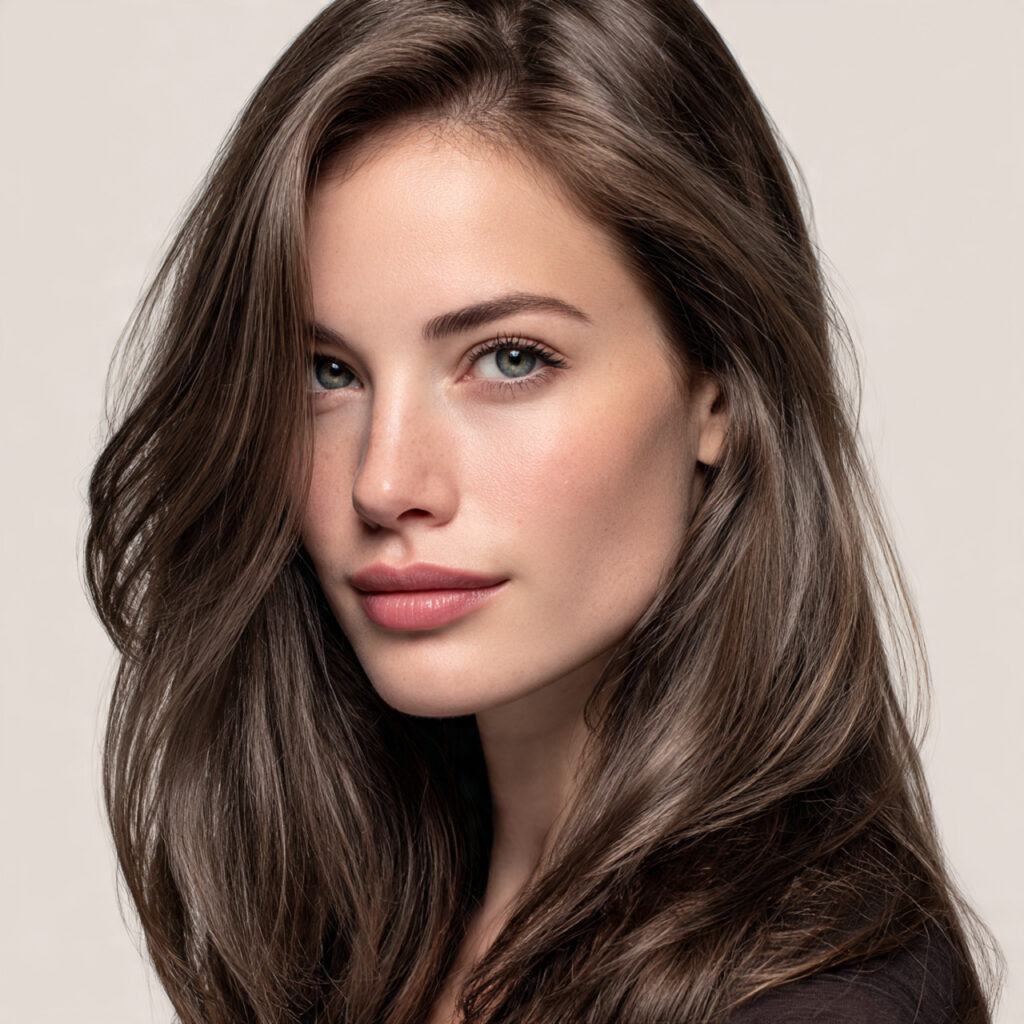 Ashy Brunette Contrast Ideas