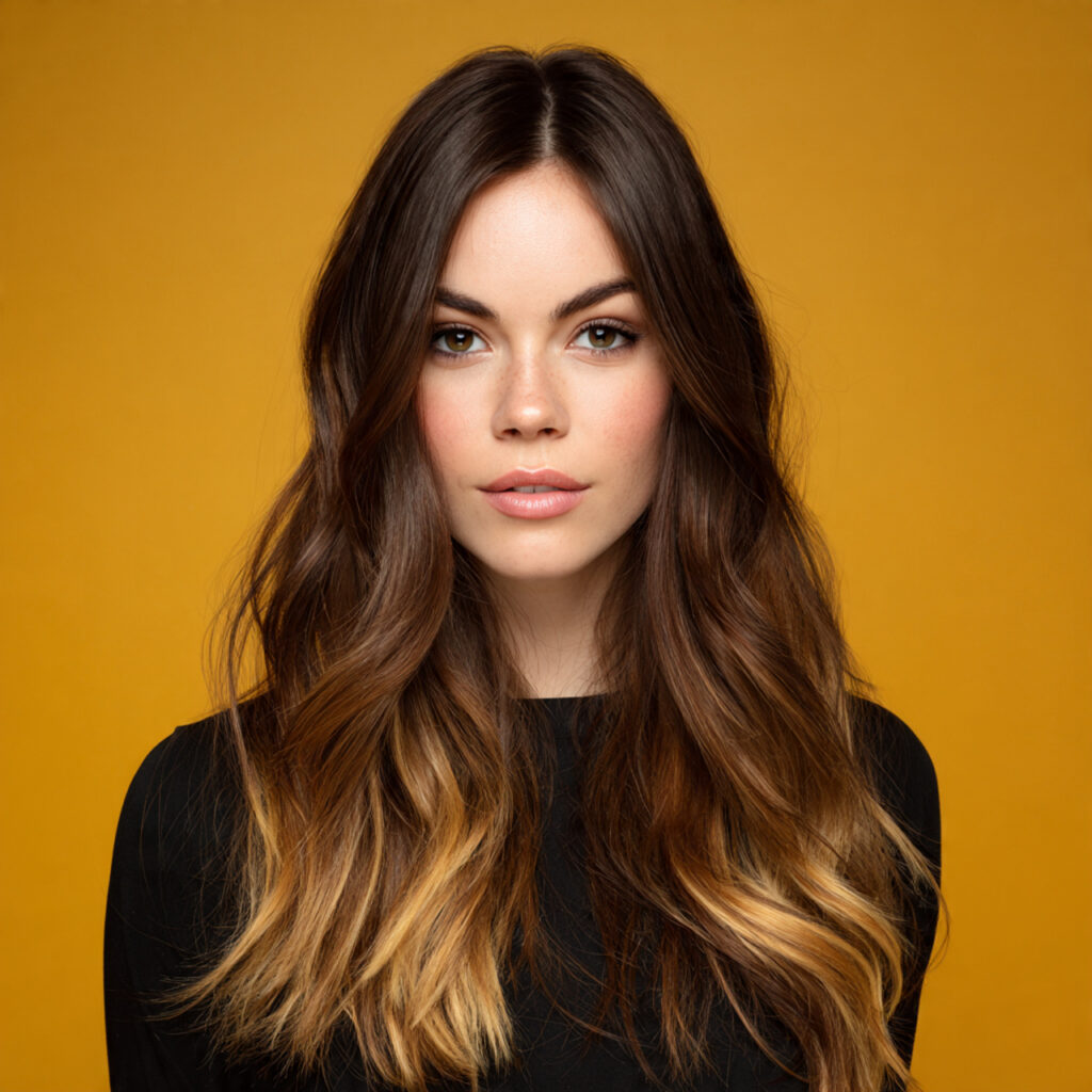 Deep Honey Balayage Contrast Ideas