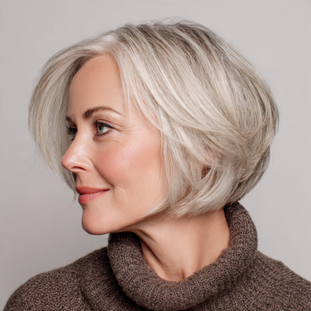 Graduated Bob Hairstyle Ideas for Women Over 50