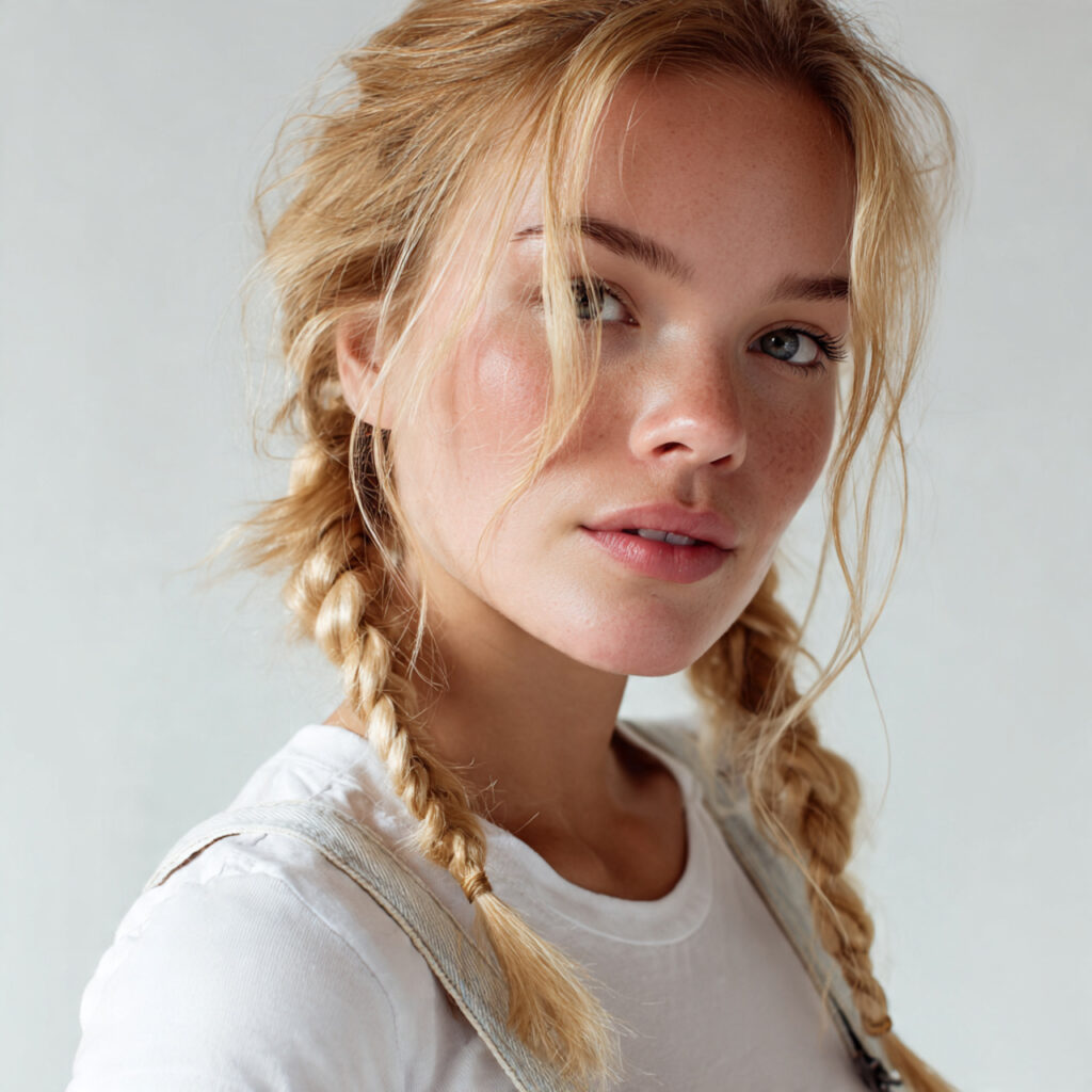 Laid-Back Boho Braids with Natural Finish