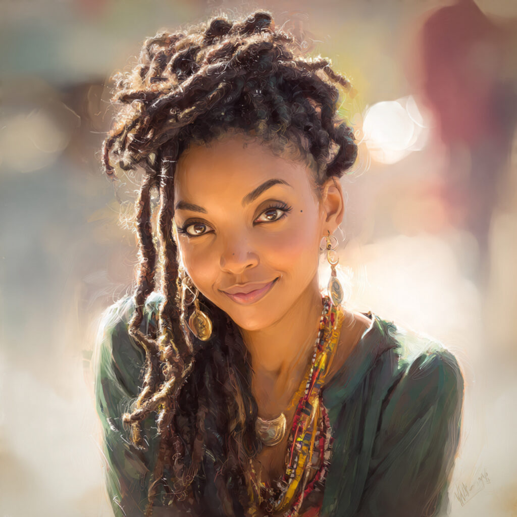 Faux Locs with Curled Ends Hairstyle Ideas