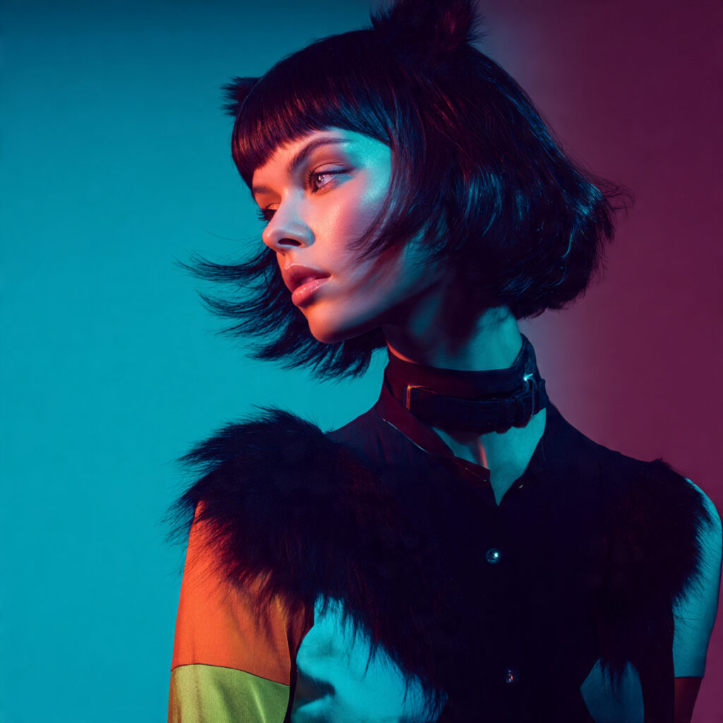 Edgy fashion-forward wolf cut idea