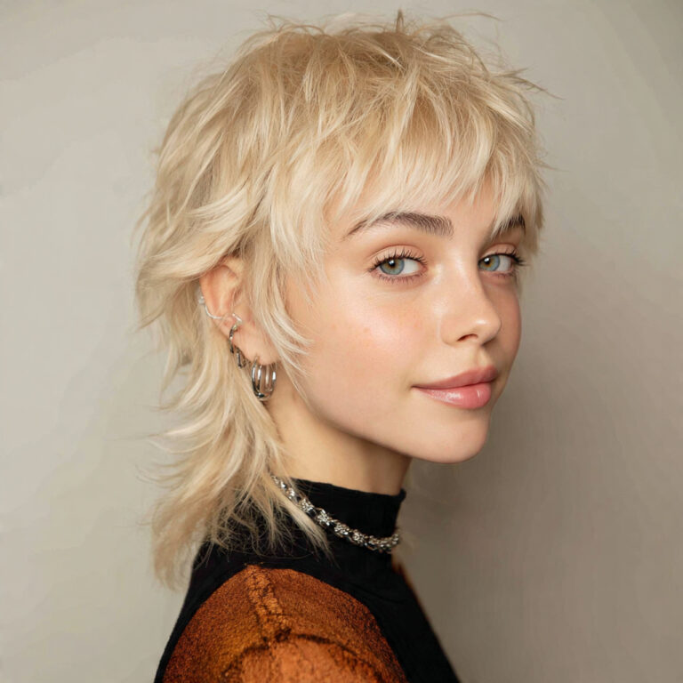 Shaggy mullet hairstyle women