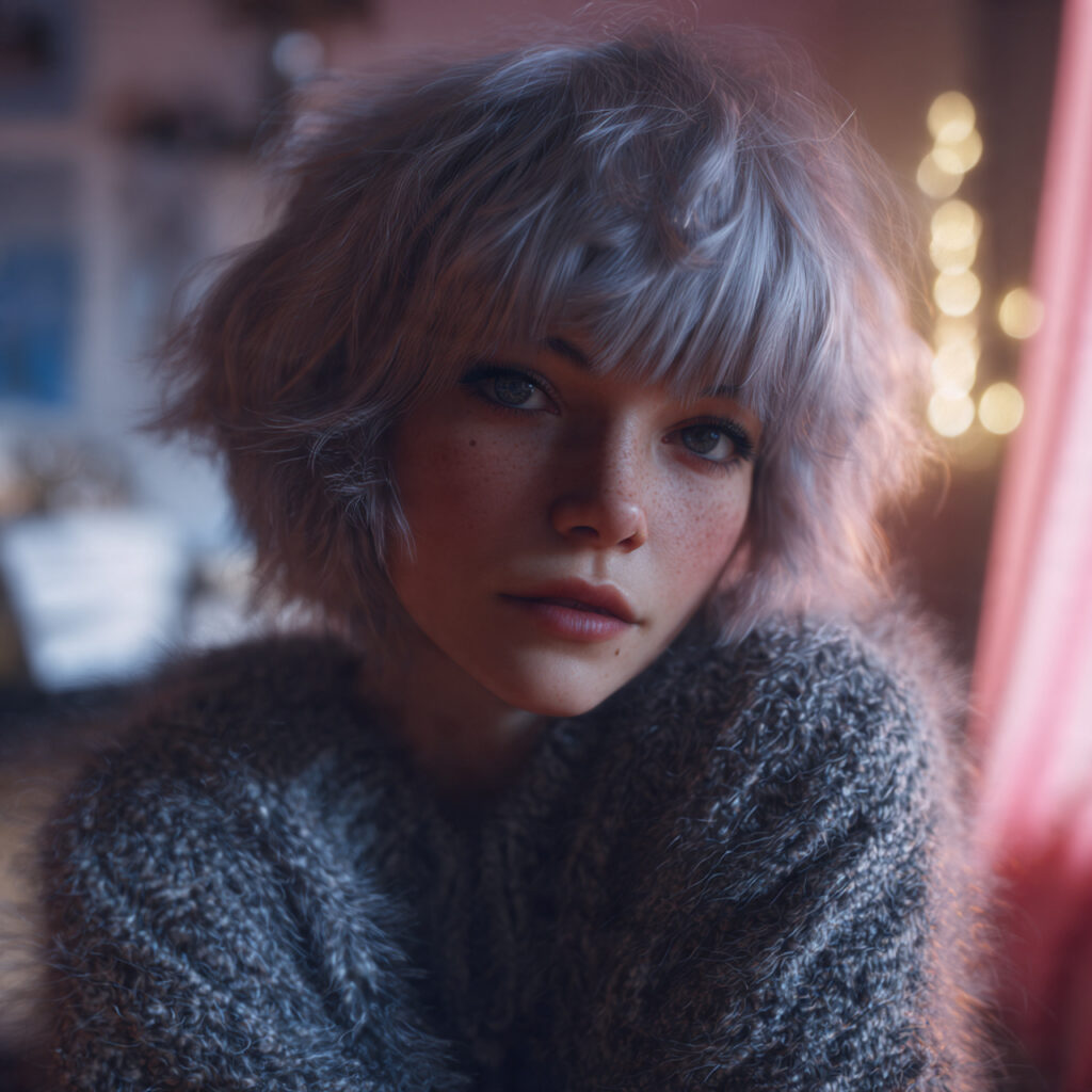 Cozy textured wolf cut idea