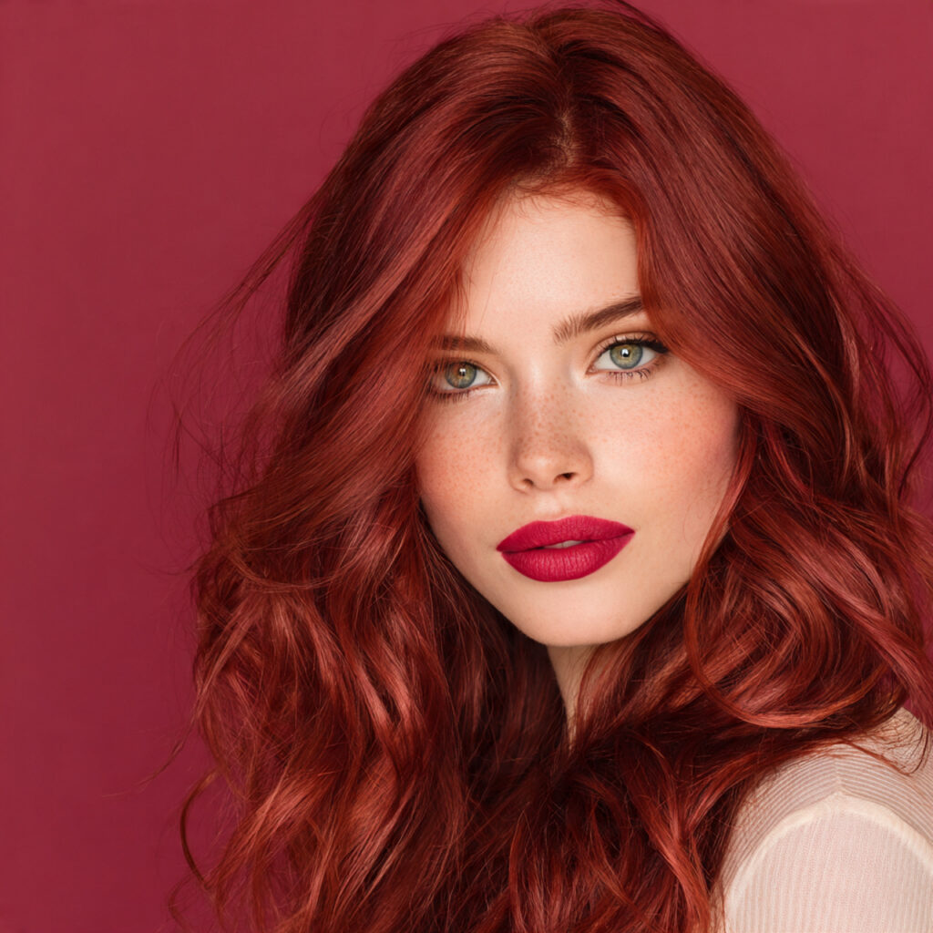 34 Romantic Valentine's Hair Color 2026 Ideas That Define Modern Romance 19 Romantic Scarlet Blend Hair Color Ideas