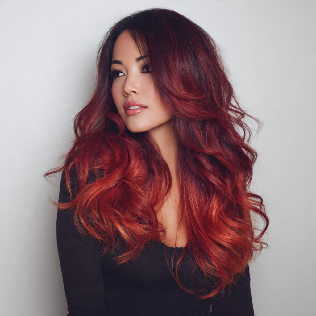 34 Romantic Valentine's Hair Color 2026 Ideas That Define Modern Romance 11 Heart-Inspired Red Ombre Hair Color Ideas